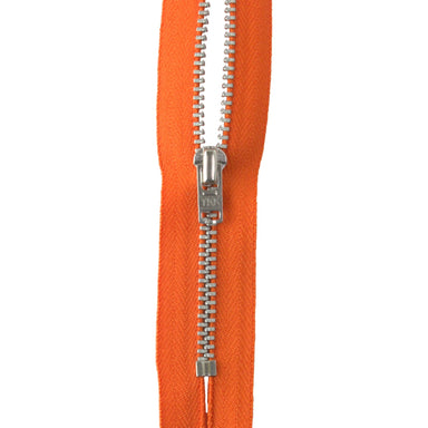 YKK silver tooth Metal Dress Zips - Tangerine from Jaycotts Sewing Supplies