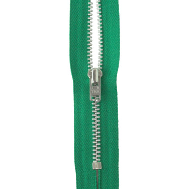 YKK silver tooth Metal Dress Zips - Bright Green from Jaycotts Sewing Supplies