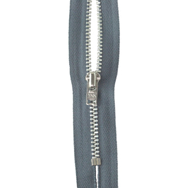 YKK silver tooth Metal Dress Zips - Mid Grey from Jaycotts Sewing Supplies