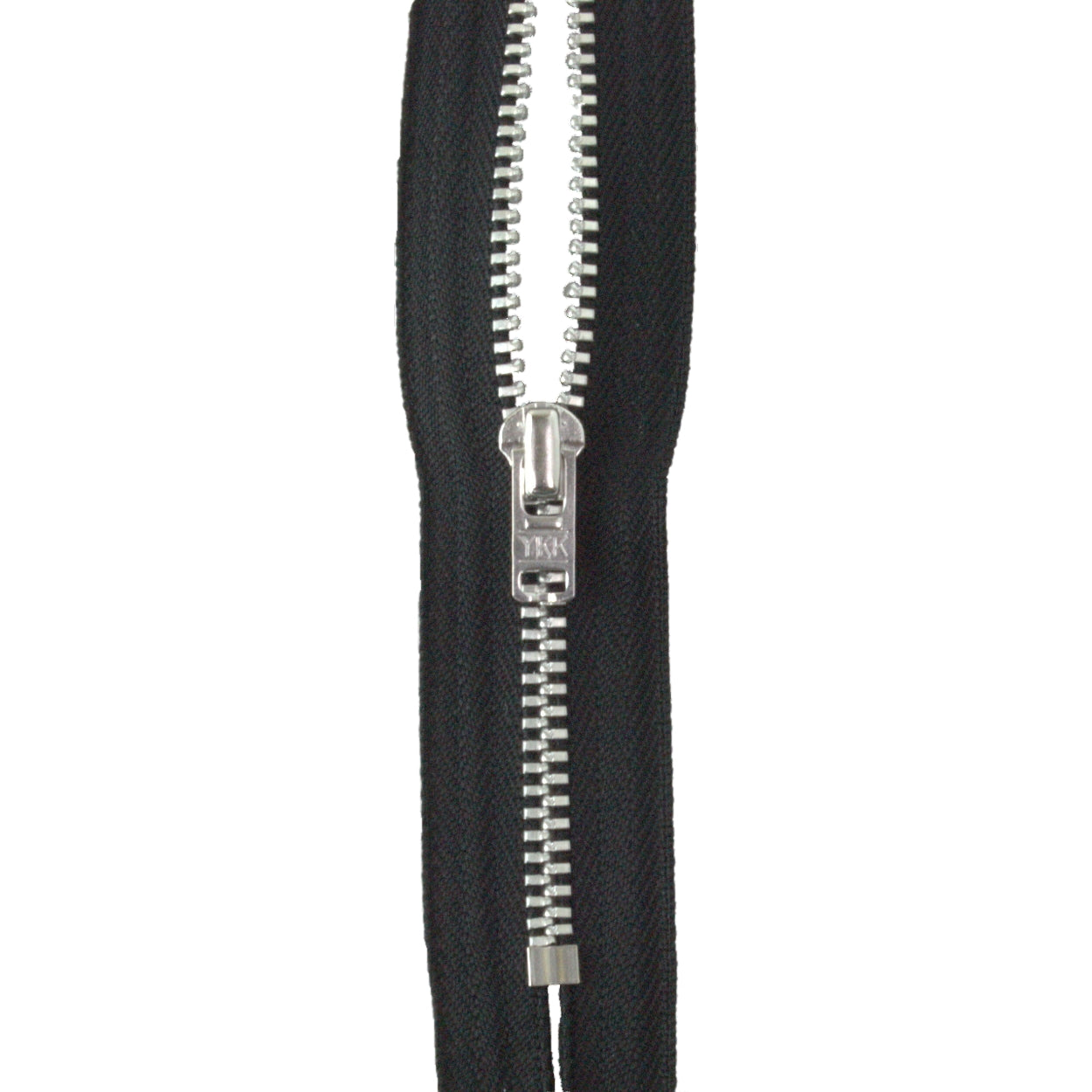 YKK silver tooth Metal Dress Zips - Black from Jaycotts Sewing Supplies