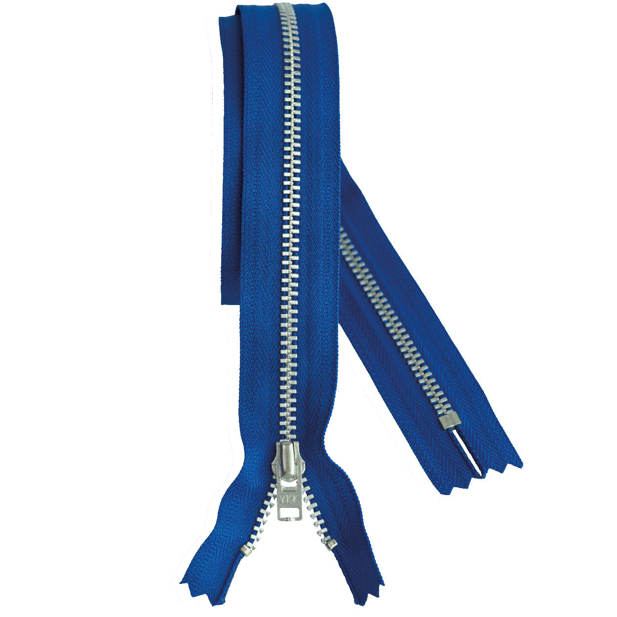 YKK silver tooth Metal Dress Zips - Royal Blue from Jaycotts Sewing Supplies