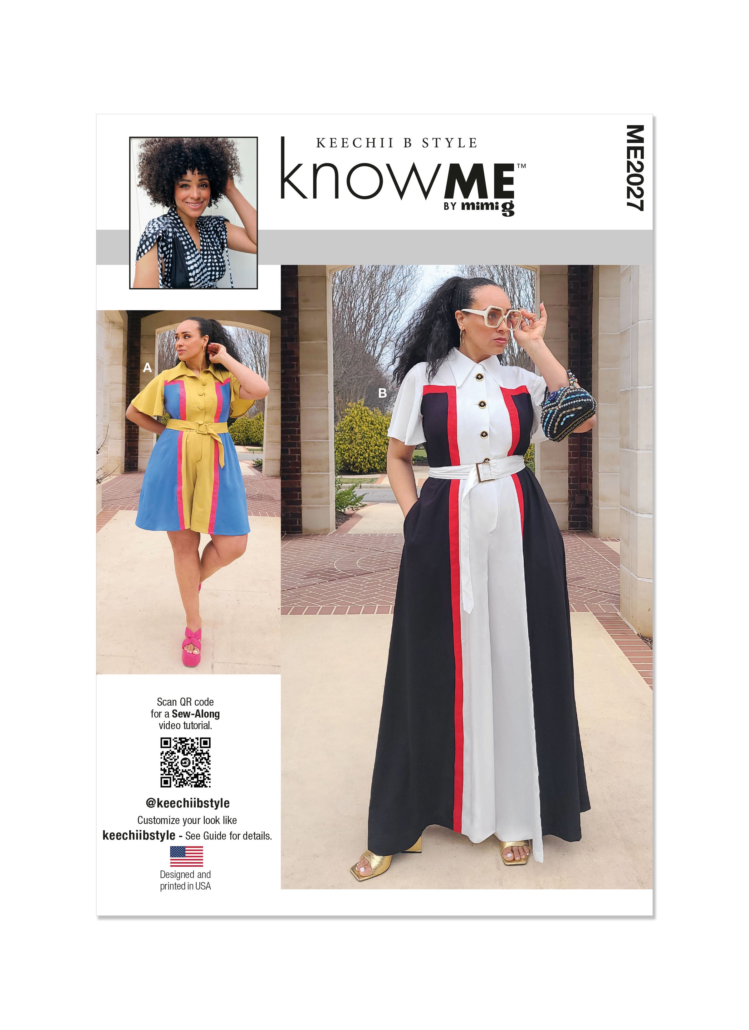 Know Me sewing pattern 2027 Misses' and Women's Romper and Jumpsuit from Jaycotts Sewing Supplies