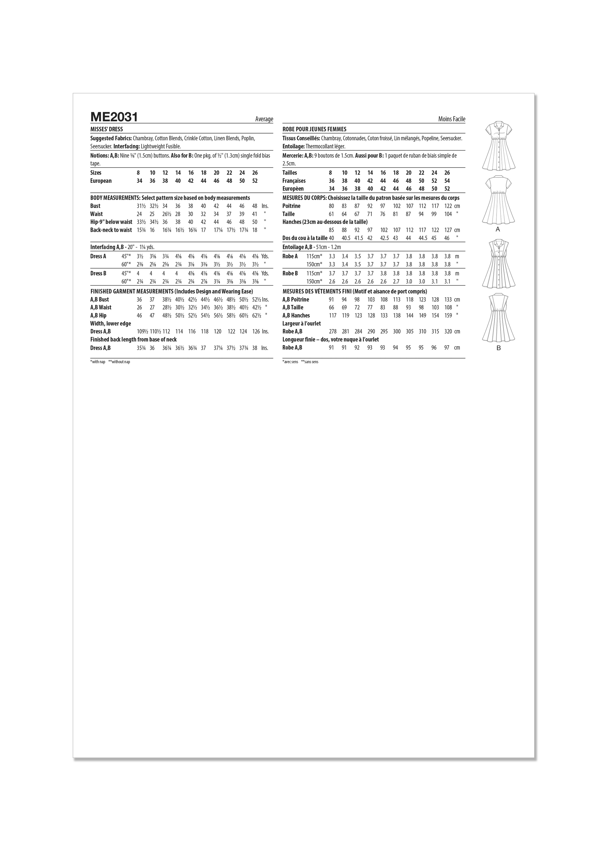 Know Me 2031 Misses' Dresses Sewing Pattern from Jaycotts — jaycotts.co ...