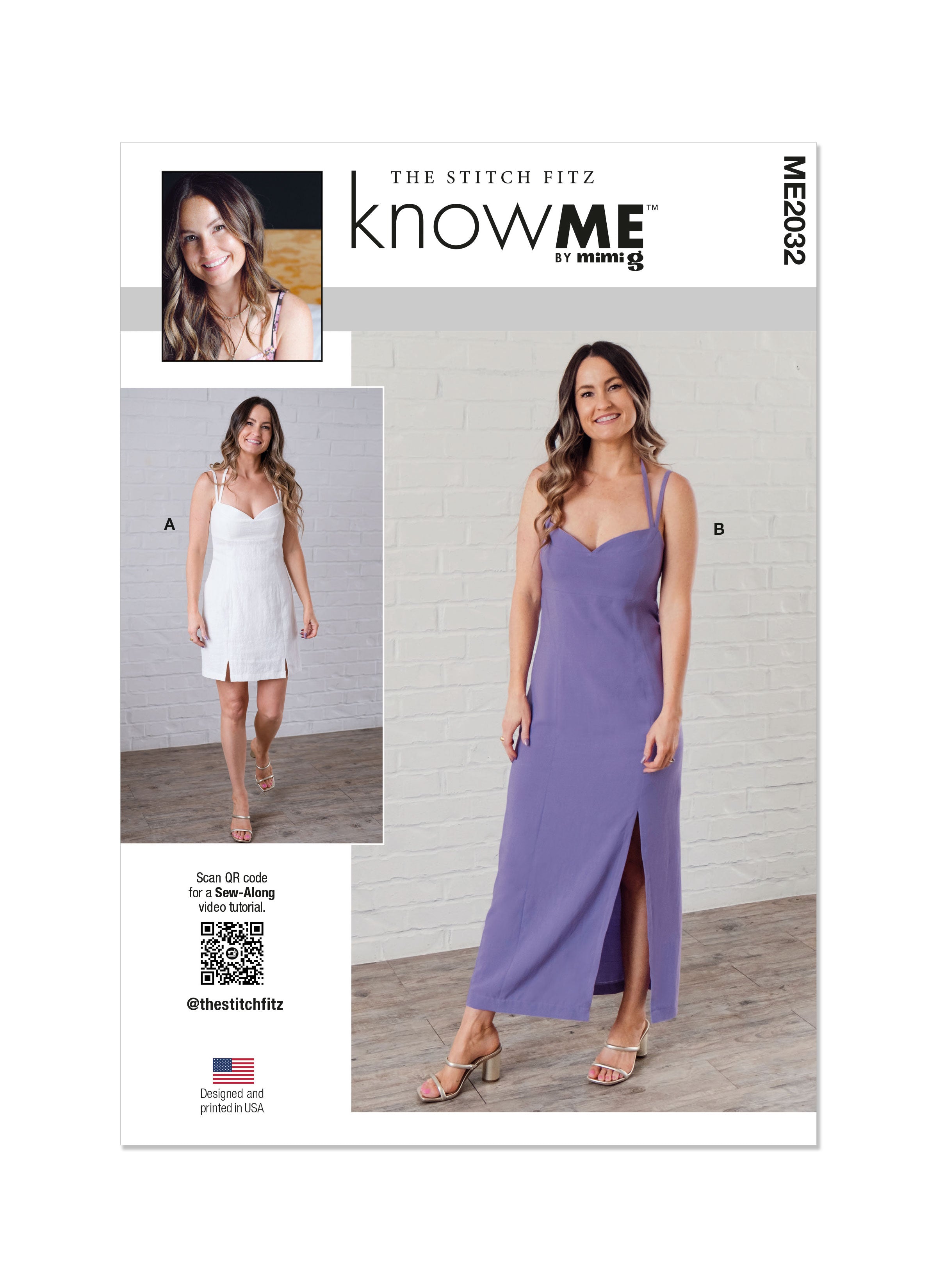 Know Me sewing pattern 2032 Misses' Dress in Two Lengths from Jaycotts Sewing Supplies