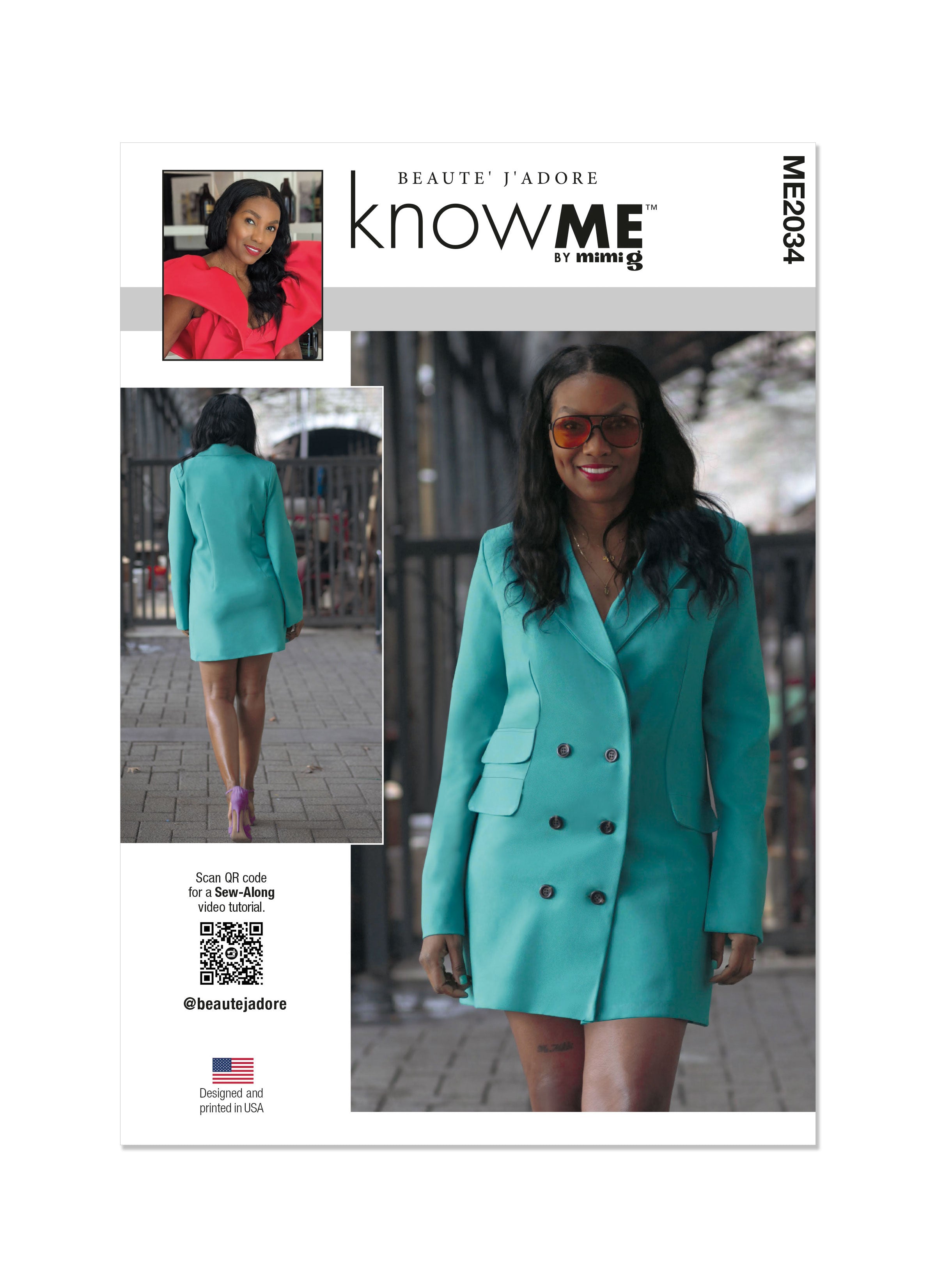 Know Me sewing pattern 2034 Misses' Jacket Dress from Jaycotts Sewing Supplies