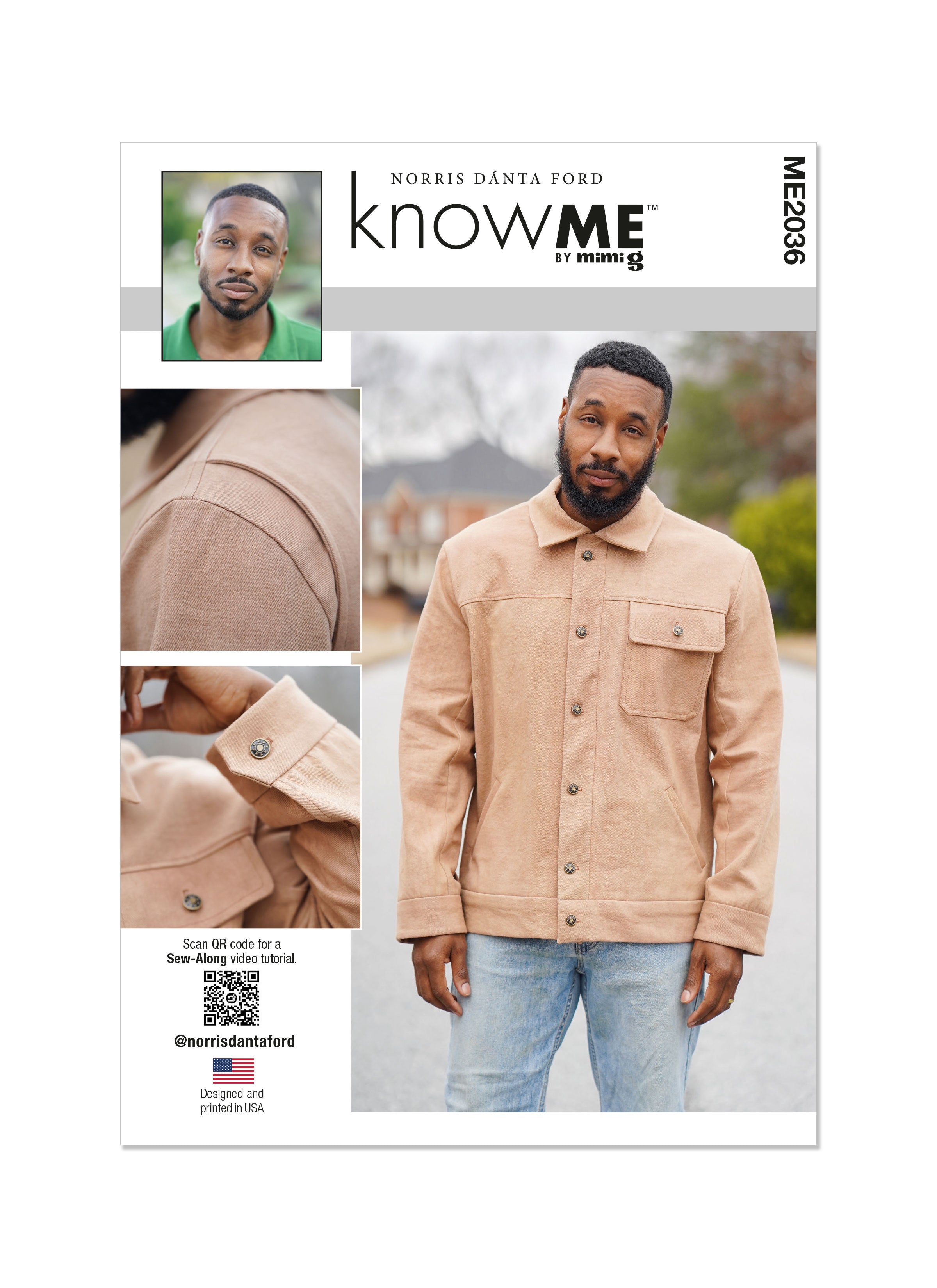 Know Me sewing pattern 2036 Men's Jacket from Jaycotts Sewing Supplies