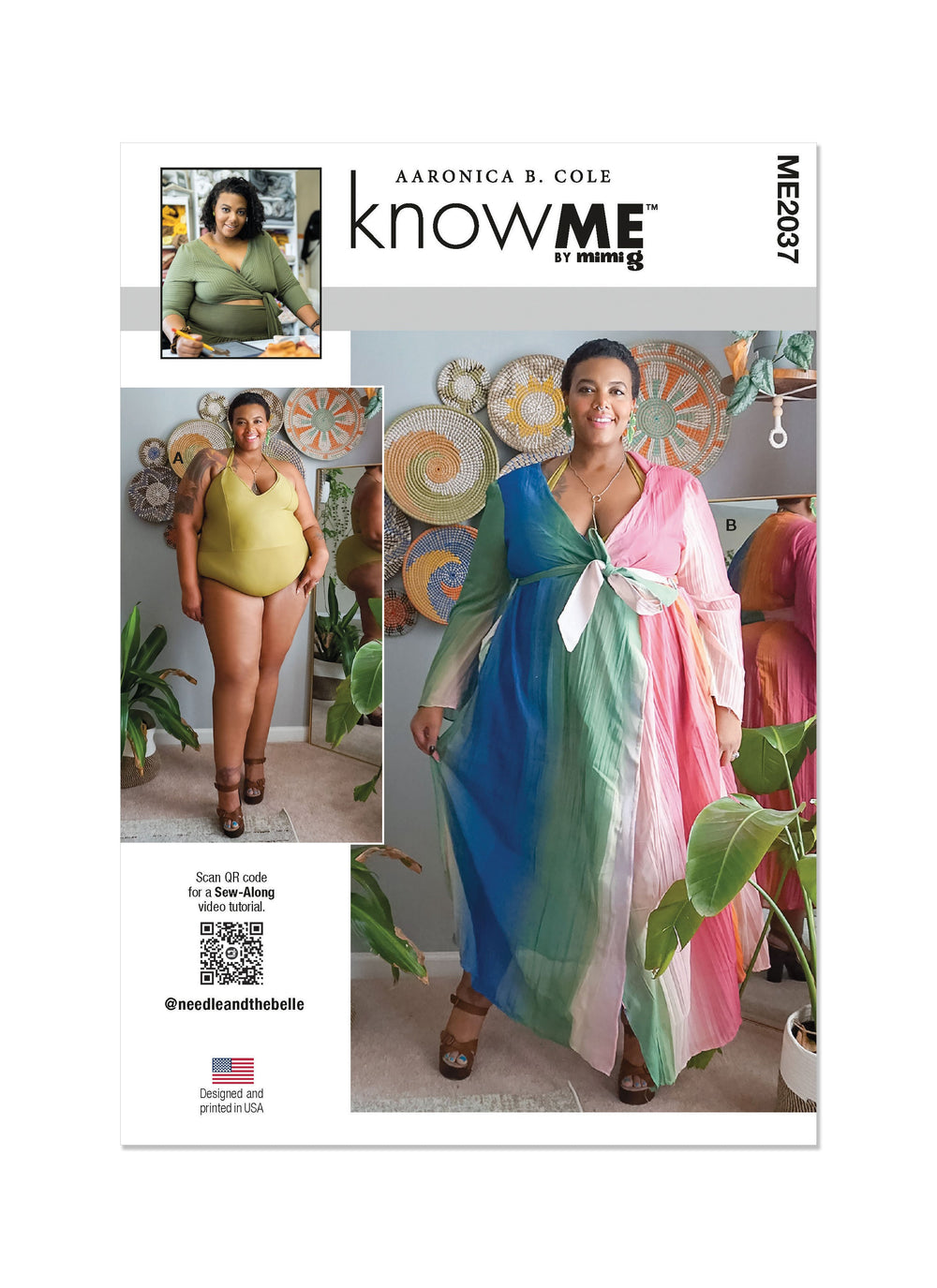 Know Me 2037 sewing pattern Women's One-Piece Swimsuit and Cover-Up —   - Sewing Supplies