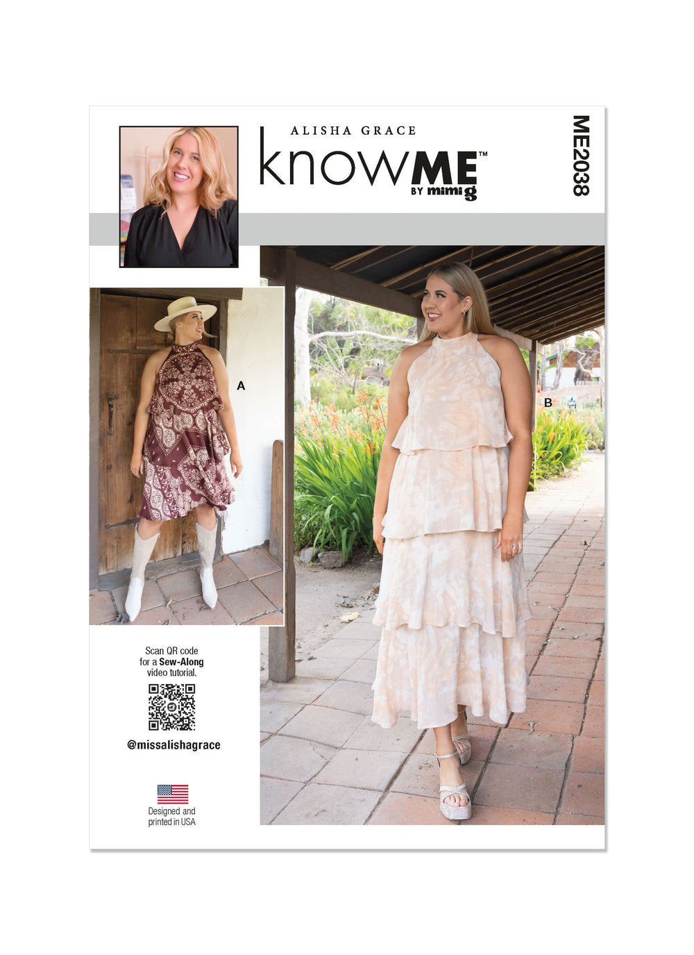 Know Me 2038 sewing pattern Misses' Dress In Two Lengths