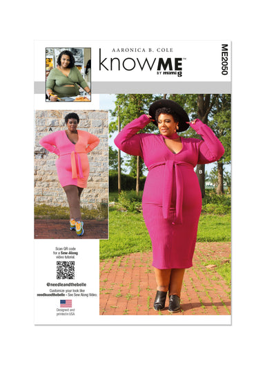 Know Me sewing pattern 2050 Knit Dress in Two Lengths by Aaronica B. Cole from Jaycotts Sewing Supplies