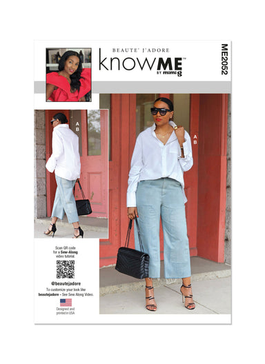 Know Me sewing pattern 2052  Shirt and Pants by Beaute' J'adore from Jaycotts Sewing Supplies