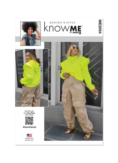 Know Me sewing pattern 2054 Sweatshirt and Cargo Pants by Keechii B Style from Jaycotts Sewing Supplies
