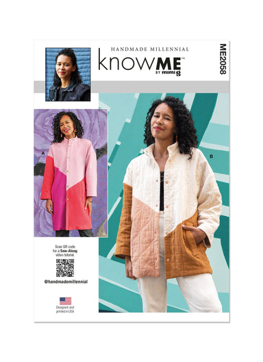 Know Me sewing pattern 2058  Coat by Handmade Millennial from Jaycotts Sewing Supplies