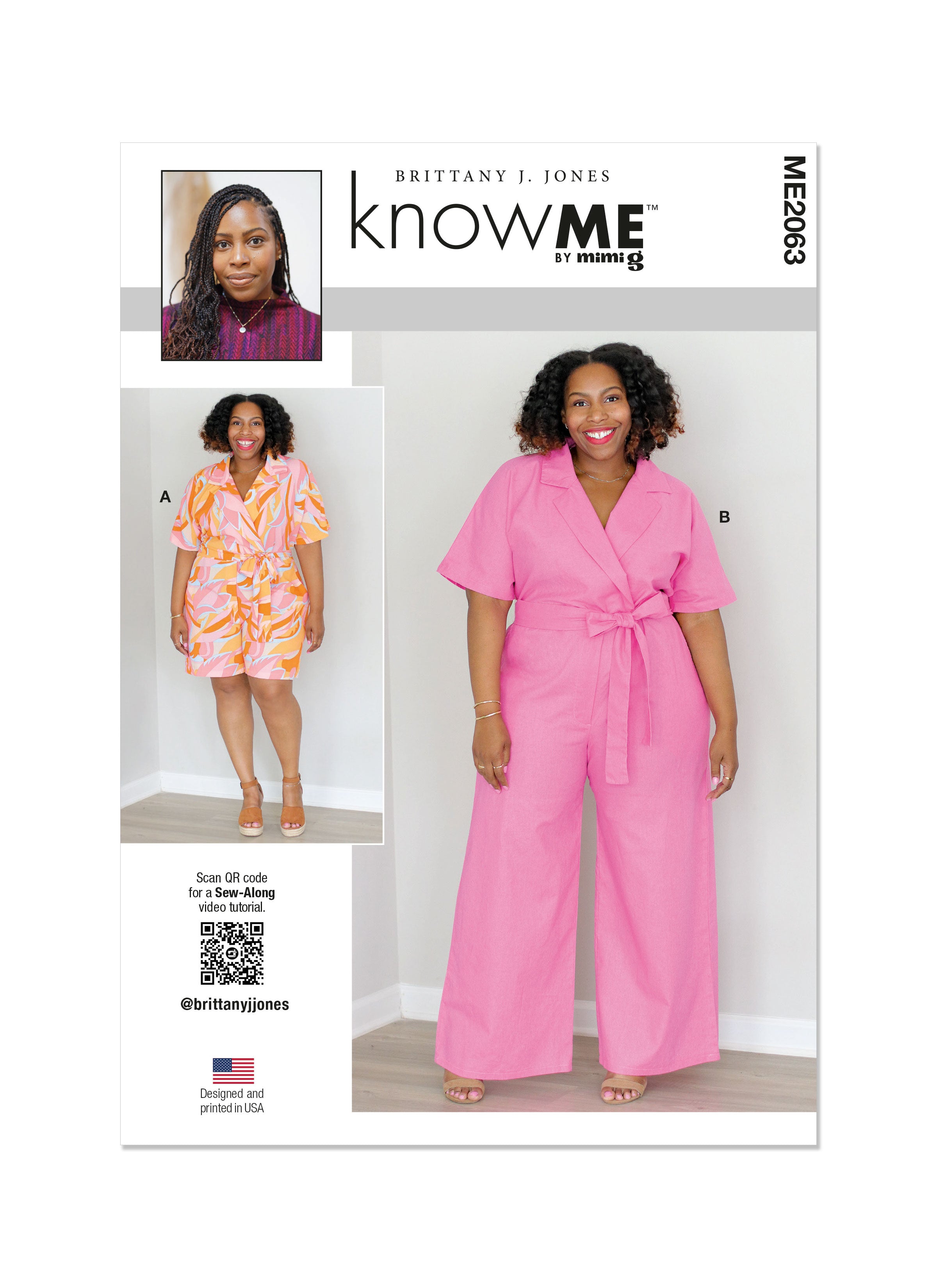 Know Me sewing pattern 2063 Romper and Jumpsuit by Brittany J. Jones from Jaycotts Sewing Supplies