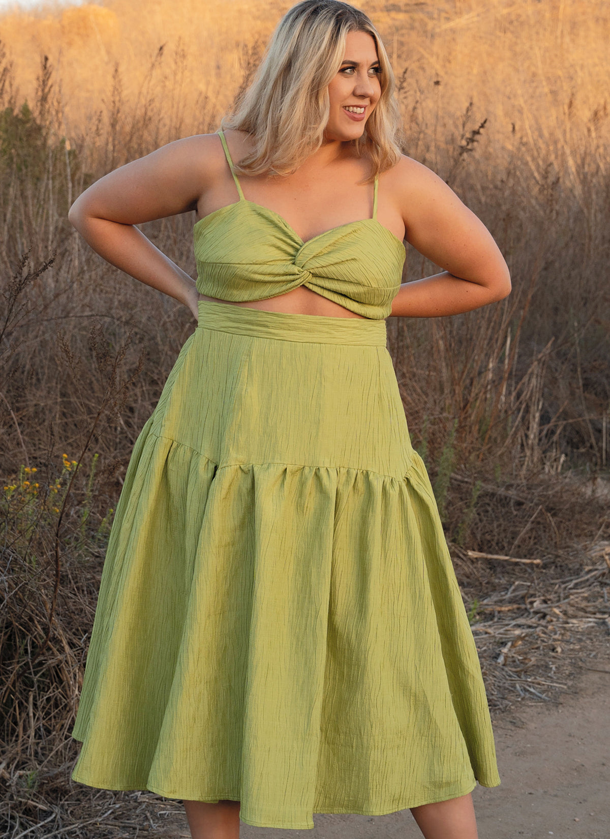 Know Me sewing pattern number 2073 Crop Top and Skirt by Alisha Grace