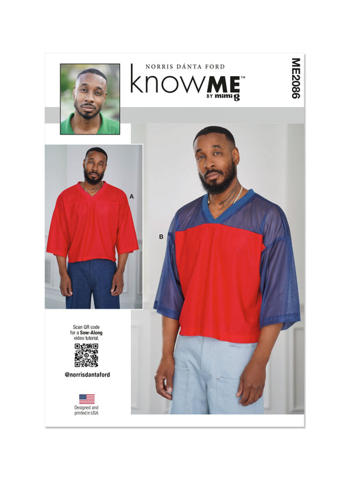 Know Me Sewing Pattern 2086 Men's Tops by Norris Dánta Ford from Jaycotts Sewing Supplies