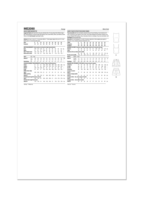 Know Me Sewing Pattern 2090 Shorts and Knit Top by The Stitch Fitz from Jaycotts Sewing Supplies