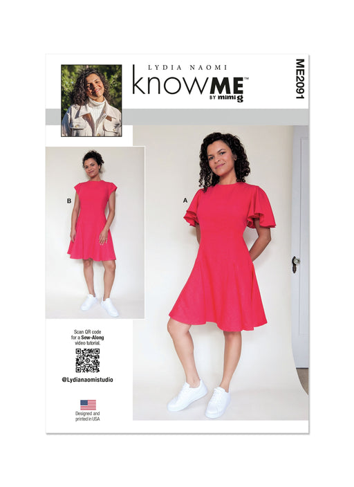 Know Me Sewing Pattern 2091 Dress with Sleeve Variations by Lydia Naomi from Jaycotts Sewing Supplies