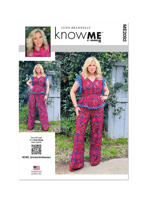 Know Me Sewing Pattern 2092 Top and Pants by Lynn Brannelly from Jaycotts Sewing Supplies