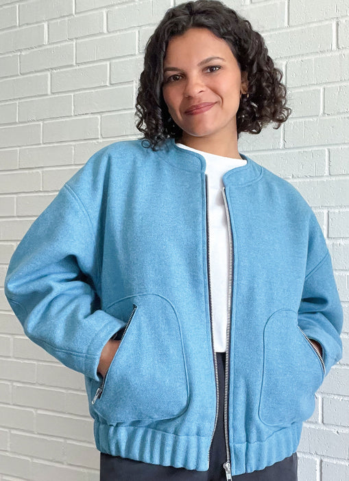 Know Me sewing pattern KM2100 Misses' Bomber Jacket by Lydia Naomi from Jaycotts Sewing Supplies