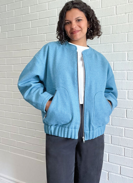 Know Me sewing pattern KM2100 Misses' Bomber Jacket by Lydia Naomi from Jaycotts Sewing Supplies