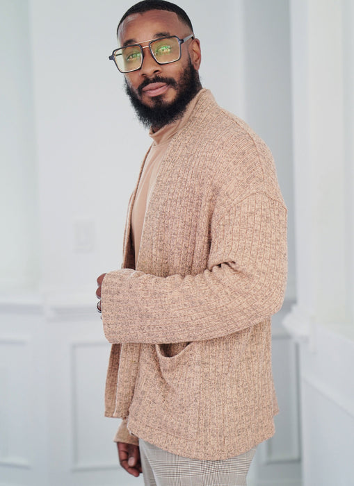 Know Me sewing pattern KM2105 Men's Turtleneck and Cardigan by Norris Dánta Ford from Jaycotts Sewing Supplies