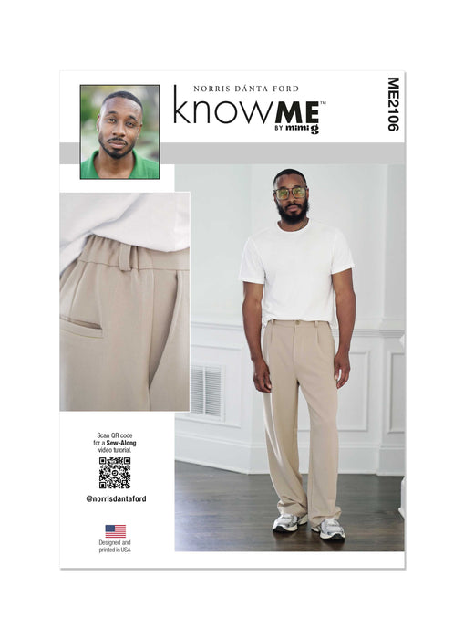 Know Me sewing pattern KM2106 Men's Trousers by Norris Dánta Ford from Jaycotts Sewing Supplies