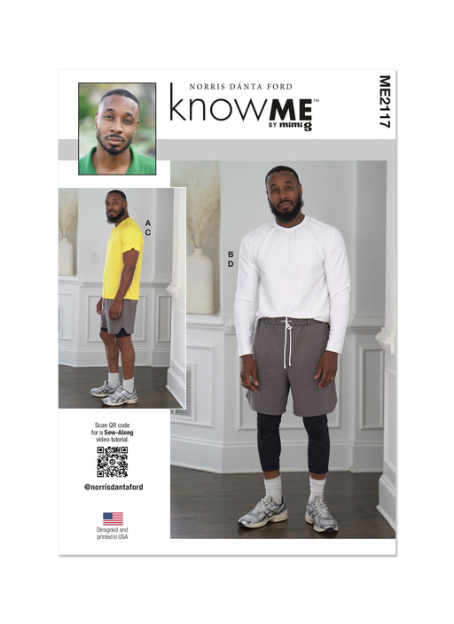 Know Me Sewing Pattern 2117 Men’s Shorts and Knit Tops by Norris Dánta Ford from Jaycotts Sewing Supplies