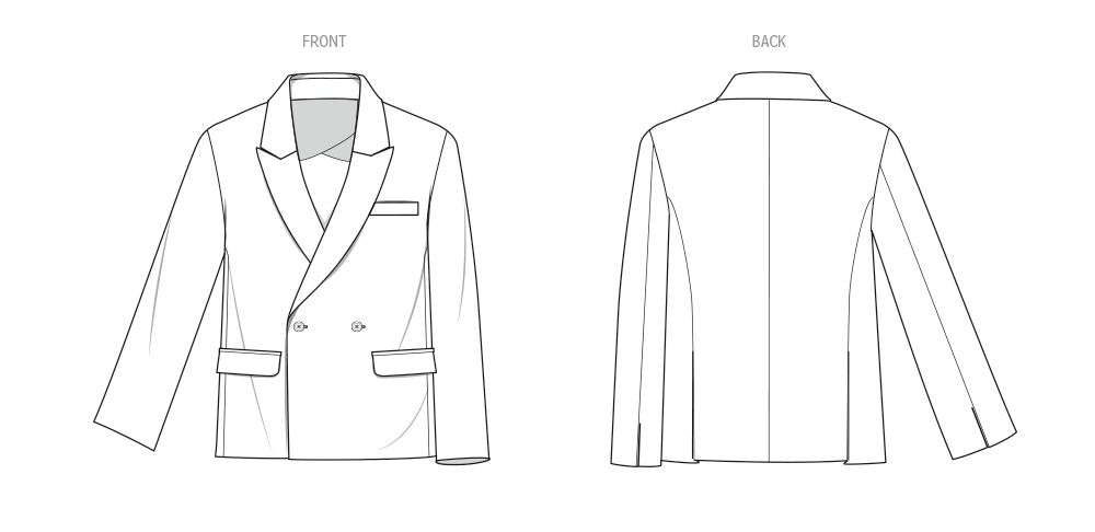 Know Me Sewing Pattern 2118 Men's Jacket by Norris Dánta Ford from Jaycotts Sewing Supplies