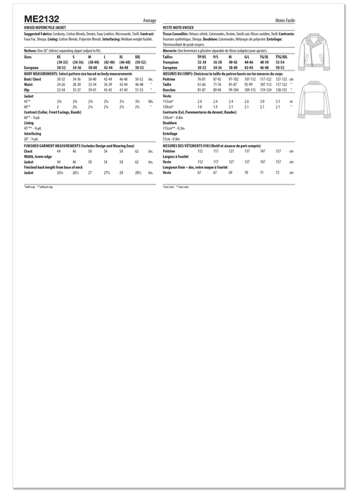 Know Me sewing pattern 2132 Unisex Motorcycle Jacket by Brittany J. Jones from Jaycotts Sewing Supplies
