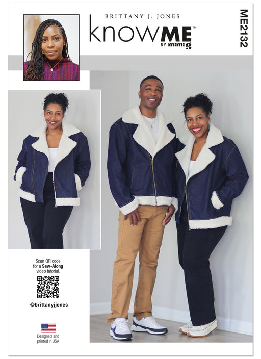 Know Me sewing pattern 2132 Unisex Motorcycle Jacket by Brittany J. Jones from Jaycotts Sewing Supplies