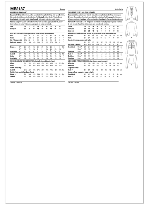 Know Me sewing pattern 2137 Blouse and Jacket by Lynn Brannelly from Jaycotts Sewing Supplies