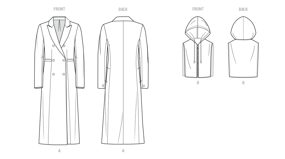 Know Me sewing pattern 2139 Coat and Hoodie Insert by the Stitch Fitz from Jaycotts Sewing Supplies