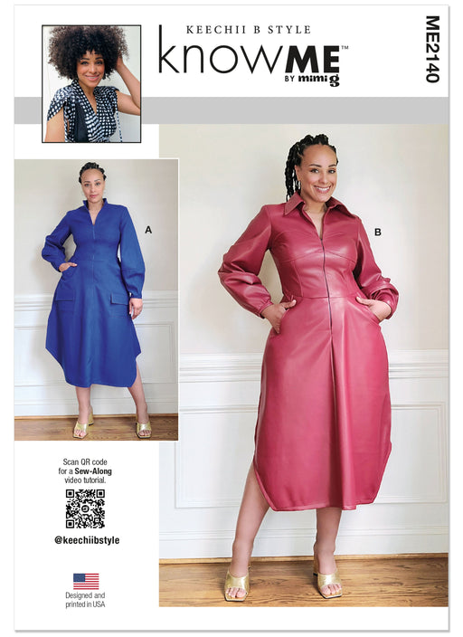Know Me sewing pattern 2140 Shirtdress by Keechii B Style from Jaycotts Sewing Supplies