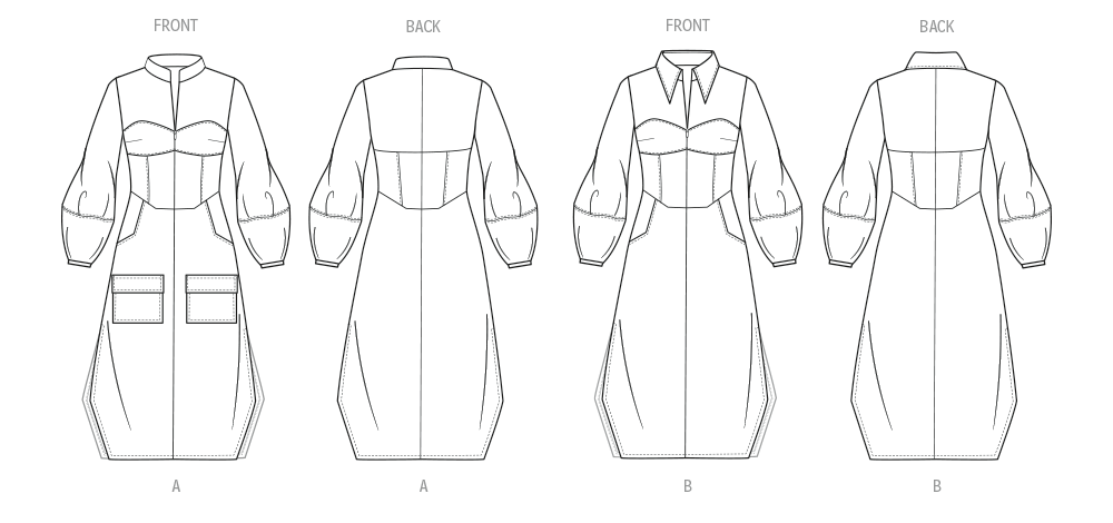 Know Me sewing pattern 2140 Shirtdress by Keechii B Style from Jaycotts Sewing Supplies