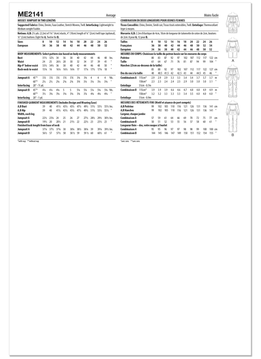 Know Me sewing pattern 2141 Jumpsuit in Two Lengths by The Corny Rainbow from Jaycotts Sewing Supplies