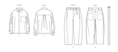 Know Me sewing pattern 2142 Shirt and Jeans with Belt by Norris Dánta Ford from Jaycotts Sewing Supplies