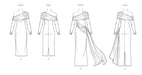 Know Me sewing pattern 2144 Off The Shoulder Knit Dress and Gown by Classyfied Life from Jaycotts Sewing Supplies