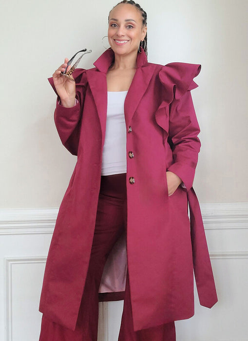 Know Me sewing pattern 2151 Misses' Single Breasted Trench Coat by Keechii B Style from Jaycotts Sewing Supplies
