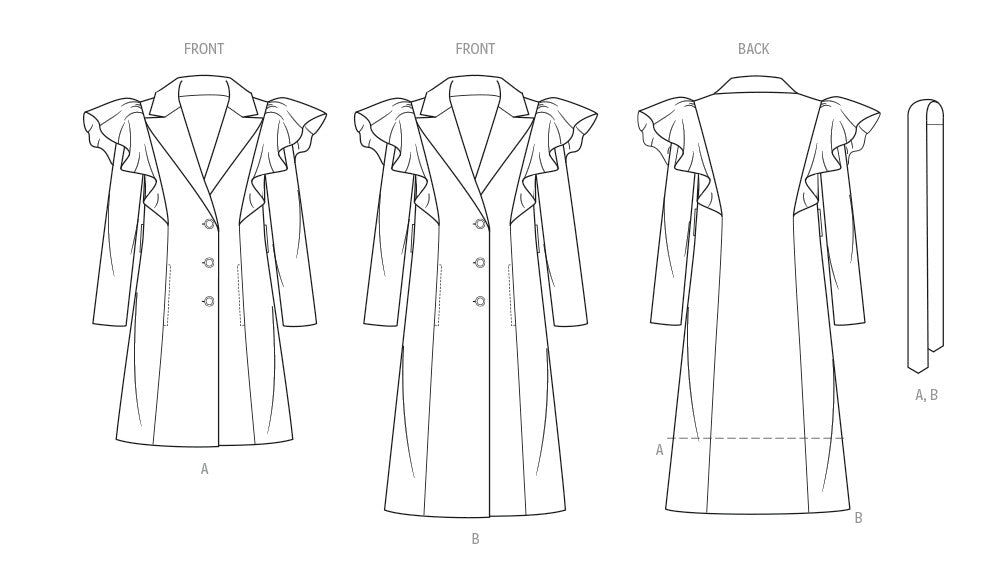 Know Me sewing pattern 2151 Misses' Single Breasted Trench Coat by Keechii B Style from Jaycotts Sewing Supplies