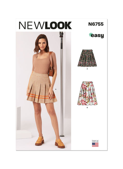 New Look sewing pattern 6755 Easy Sew Skirts from Jaycotts Sewing Supplies
