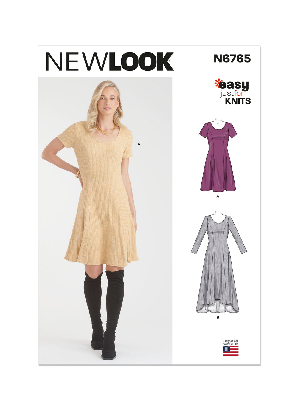 New Look Sewing Pattern 6765 Misses' Knit Dresses from Jaycotts Sewing Supplies
