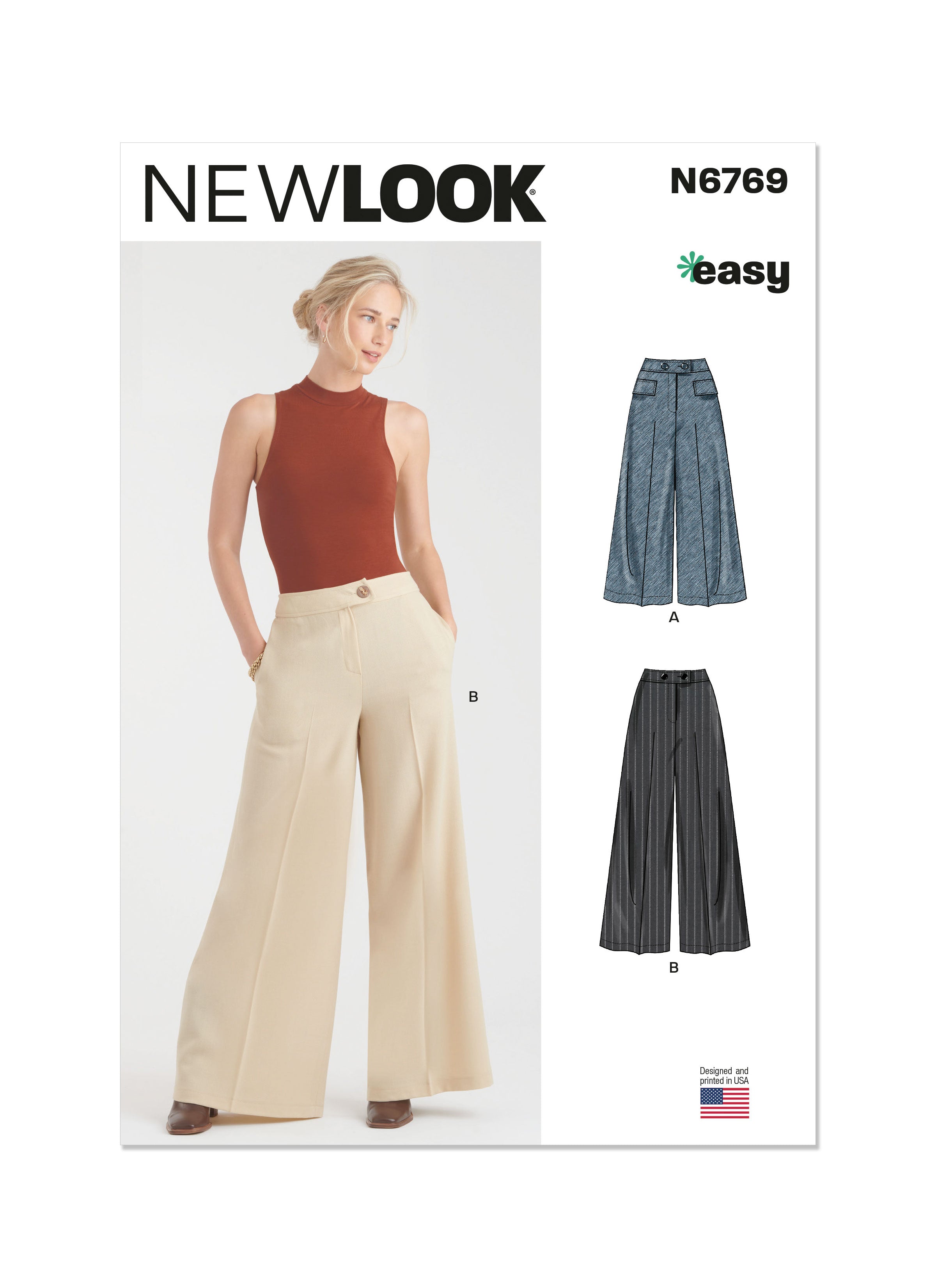 New Look Sewing Pattern 6769 Misses' / Petite Pants from Jaycotts Sewing Supplies