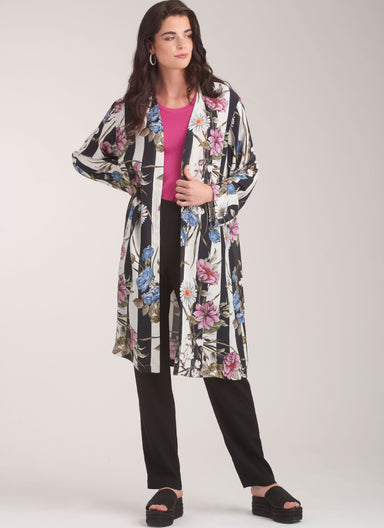 NEW LOOK Patterns Easy Girl's Kimono, Knit Top and Leggings Size A