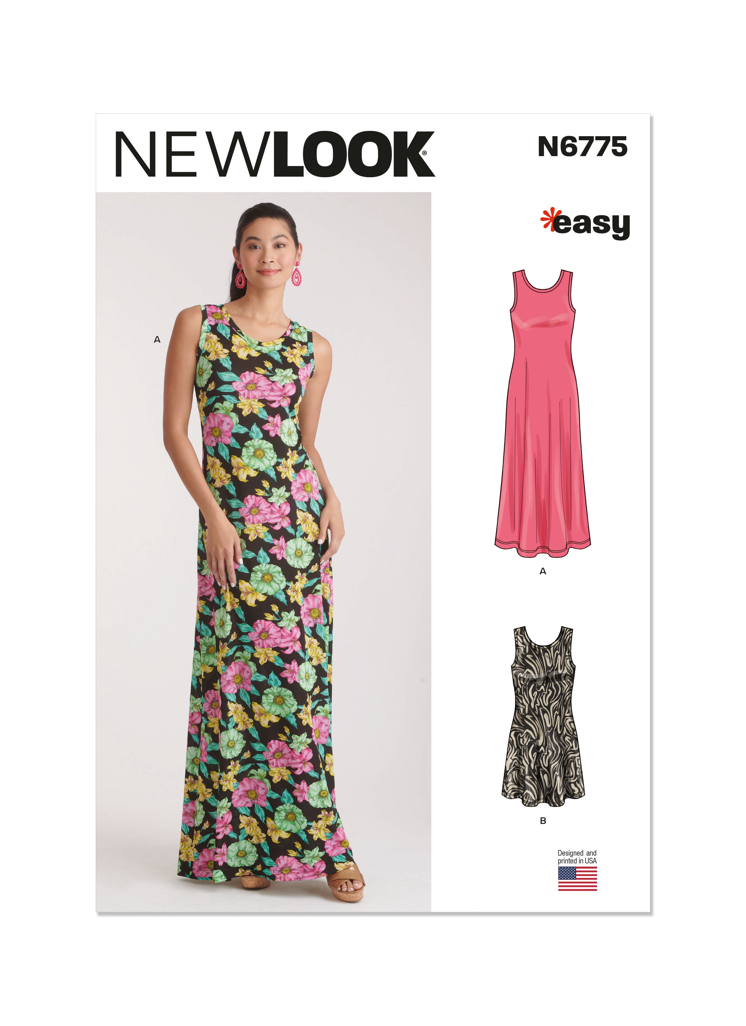 New Look sewing pattern 6775 Knit Dress in Two Lengths from Jaycotts Sewing Supplies