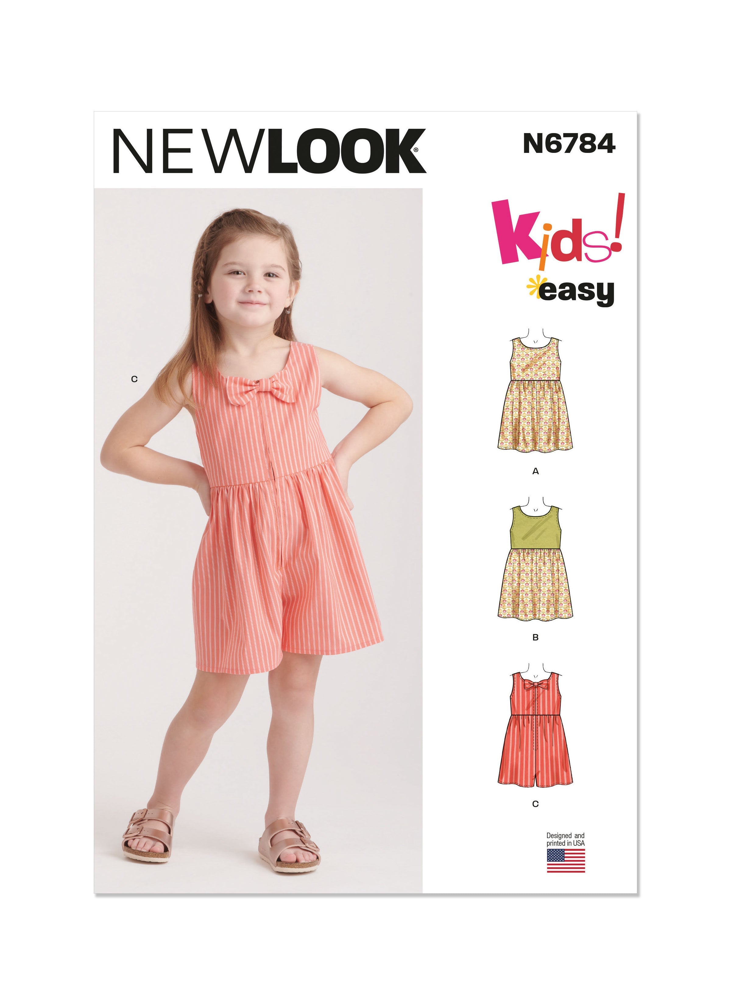 New Look sewing pattern 6784 Children's Dresses and Romper from Jaycotts Sewing Supplies