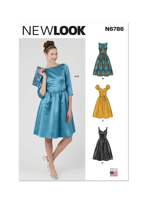 New Look sewing pattern 6786 Misses' Dresses with Belt and Purse from Jaycotts Sewing Supplies