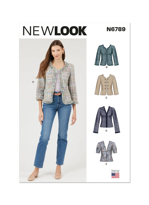 New Look sewing pattern 6789 Misses' Jackets from Jaycotts Sewing Supplies