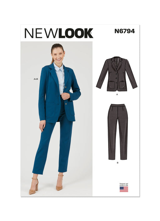 New Look sewing pattern 6794 Misses' Jacket and Pants from Jaycotts Sewing Supplies