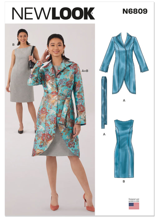 New Look Sewing Pattern 6809 Lined Jacket with Petite Lines from Jaycotts Sewing Supplies