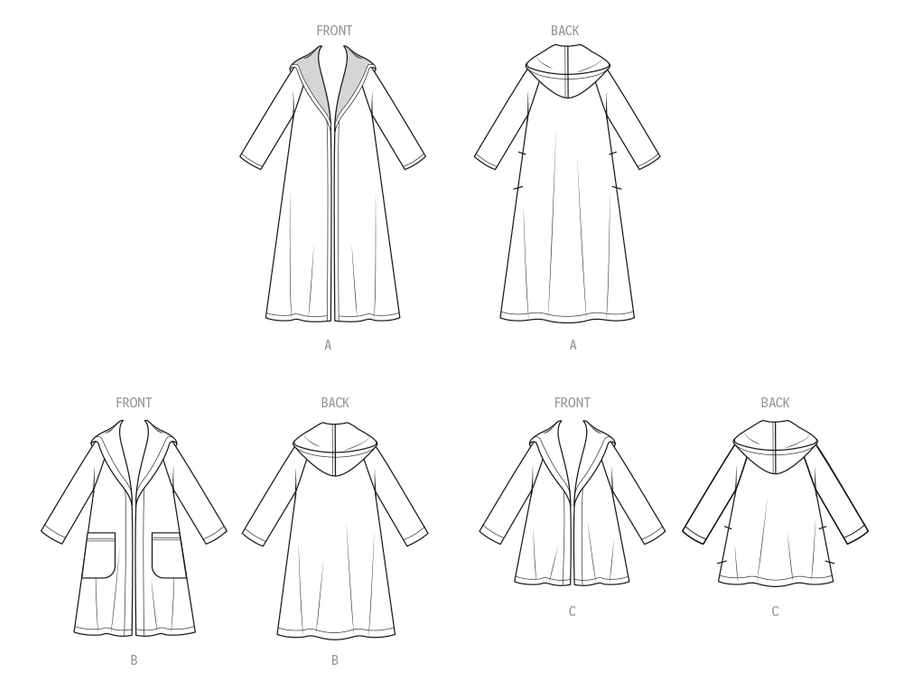 New Look Sewing Pattern 6811 Hooded coat or jacket from Jaycotts Sewing Supplies